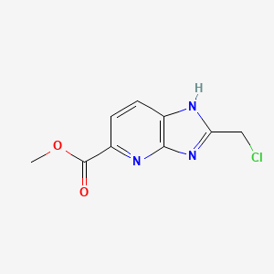 molecular formula C9H8ClN3O2 B15535837 Methyl 2-(chloromethyl)-3H-imidazo[4,5-b]pyridine-5-carboxylate 