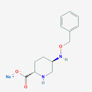 molecular formula C13H17N2NaO3 B15535922 Sodium (2S,5R)-5-((benzyloxy)amino)piperidine-2-carboxylate 