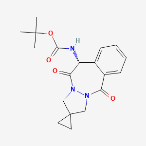 tert-Butyl (R)-(5,11-dioxo-10,11-dihydro-1H,3H,5H-spiro[benzo[d]pyrazolo[1,2-a][1,2]diazepine-2,1'-cyclopropan]-10-yl)carbamate