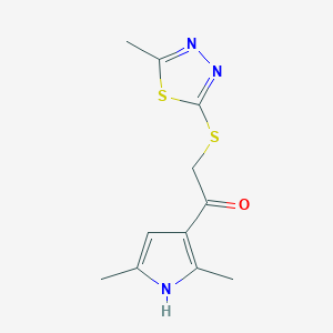 1-(2,5-Dimethyl-1h-pyrrol-3-yl)-2-((5-methyl-1,3,4-thiadiazol-2-yl)thio)ethan-1-one