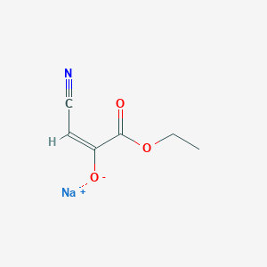 molecular formula C6H6NNaO3 B15536227 Sodium (E)-1-cyano-3-ethoxy-3-oxoprop-1-en-2-olate 