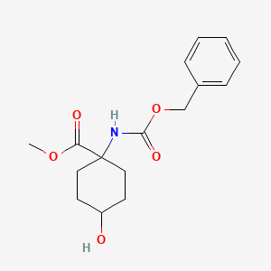 molecular formula C16H21NO5 B15536237 Methyl 1-(((benzyloxy)carbonyl)amino)-4-hydroxycyclohexane-1-carboxylate 