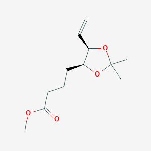 molecular formula C12H20O4 B15536253 Methyl (4S,5R)-5-ethenyl-2,2-dimethyl-1,3-dioxolane-4-butanoate 