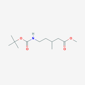 molecular formula C12H23NO4 B15536411 Methyl 5-((tert-butoxycarbonyl)amino)-3-methylpentanoate 