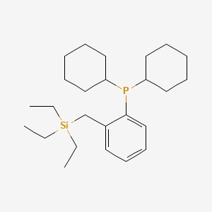 molecular formula C25H43PSi B15536421 Dicyclohexyl(2-((triethylsilyl)methyl)phenyl)phosphane 