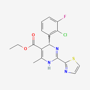 molecular formula C17H15ClFN3O2S B15536561 Ethyl (R)-4-(2-chloro-3-fluorophenyl)-6-methyl-2-(thiazol-2-yl)-1,4-dihydropyrimidine-5-carboxylate 