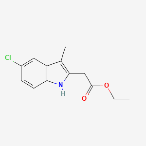 molecular formula C13H14ClNO2 B15536685 Ethyl 2-(5-chloro-3-methyl-1H-indol-2-yl)acetate 