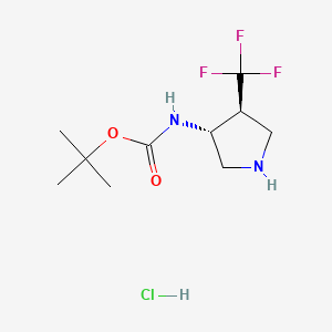 tert-Butyl N-[trans-4-(trifluoromethyl)pyrrolidin-3-yl]carbamate hydrochloride