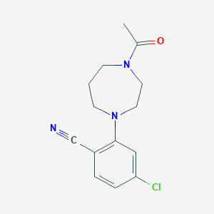 2-(4-Acetyl-1,4-diazepan-1-yl)-4-chlorobenzonitrile