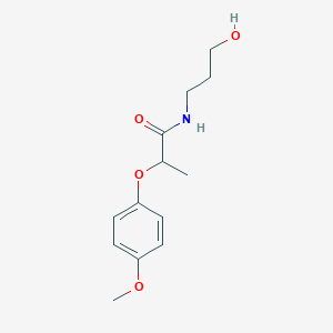 N-(3-hydroxypropyl)-2-(4-methoxyphenoxy)propanamide