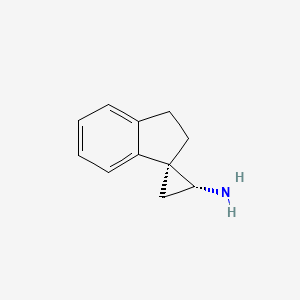 molecular formula C11H13N B15536871 Rel-(+)-(1R,2S)-2',3'-dihydrospiro[cyclopropane-1,1'-inden]-2-amine 