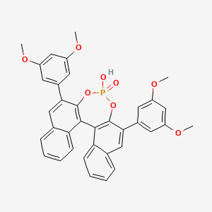 10,16-bis(3,5-dimethoxyphenyl)-13-hydroxy-12,14-dioxa-13λ5-phosphapentacyclo[13.8.0.02,11.03,8.018,23]tricosa-1(15),2(11),3,5,7,9,16,18,20,22-decaene 13-oxide