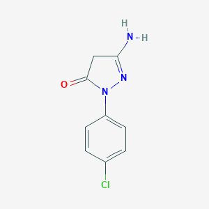 molecular formula C9H8ClN3O B155372 5-Amino-2-(4-chloro-phenyl)-2,4-dihydro-pyrazol-3-one CAS No. 10050-12-1