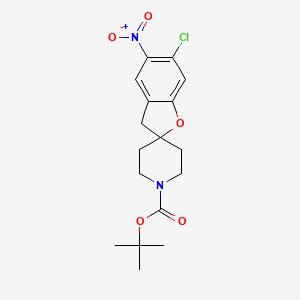 tert-Butyl 6-chloro-5-nitro-3H-spiro[benzofuran-2,4'-piperidine]-1'-carboxylate