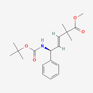 molecular formula C19H27NO4 B15537266 Methyl (S,E)-5-((tert-butoxycarbonyl)amino)-2,2-dimethyl-5-phenylpent-3-enoate 