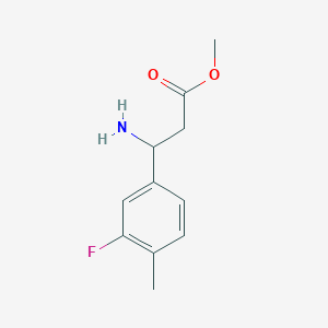 molecular formula C11H14FNO2 B15537421 Methyl 3-amino-3-(3-fluoro-4-methylphenyl)propanoate 