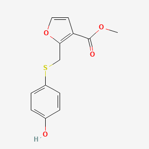 Methyl 2-(((4-hydroxyphenyl)thio)methyl)furan-3-carboxylate