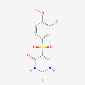 5-[(3-chloro-4-methoxyphenyl)sulfonyl]-2-thioxo-2,3-dihydropyrimidin-4(1H)-one