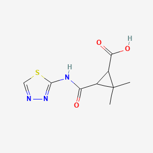 2,2-dimethyl-3-[(2Z)-1,3,4-thiadiazol-2(3H)-ylidenecarbamoyl]cyclopropanecarboxylic acid