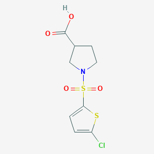 1-((5-Chlorothiophen-2-yl)sulfonyl)pyrrolidine-3-carboxylic acid