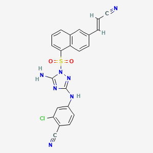 molecular formula C22H14ClN7O2S B15537618 HIV-1 inhibitor-56 