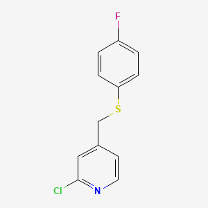 2-Chloro-4-(((4-fluorophenyl)thio)methyl)pyridine