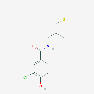 3-Chloro-4-hydroxy-N-(2-methyl-3-(methylthio)propyl)benzamide