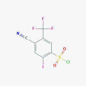 4-Cyano-2-iodo-5-(trifluoromethyl)benzene-1-sulfonyl chloride