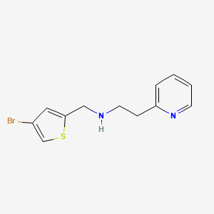 n-((4-Bromothiophen-2-yl)methyl)-2-(pyridin-2-yl)ethan-1-amine