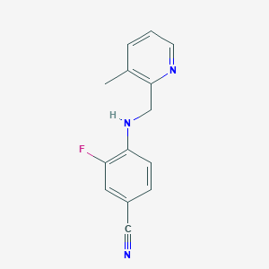 3-Fluoro-4-(((3-methylpyridin-2-yl)methyl)amino)benzonitrile