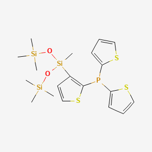 (3-(1,1,1,3,5,5,5-Heptamethyltrisiloxan-3-yl)thiophen-2-yl)di(thiophen-2-yl)phosphane