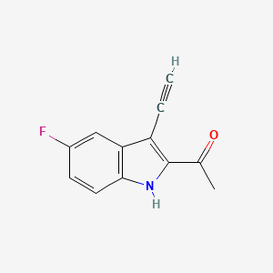 1-(3-Ethynyl-5-fluoro-1H-indol-2-yl)ethanone