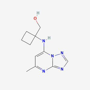 (1-((5-Methyl-[1,2,4]triazolo[1,5-a]pyrimidin-7-yl)amino)cyclobutyl)methanol