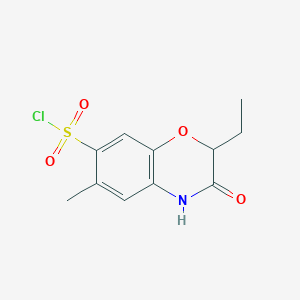 2-Ethyl-6-methyl-3-oxo-3,4-dihydro-2H-benzo[b][1,4]oxazine-7-sulfonyl chloride