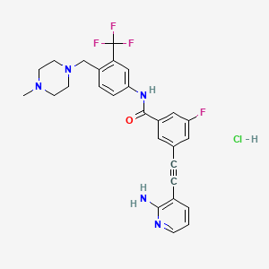 3-((2-Aminopyridin-3-yl)ethynyl)-5-fluoro-N-(4-((4-methylpiperazin-1-yl)methyl)-3-(trifluoromethyl)phenyl)benzamide hydrochloride