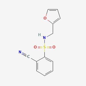 2-cyano-N-(furan-2-ylmethyl)benzenesulfonamide