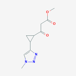 Methyl 3-(2-(1-methyl-1H-1,2,3-triazol-4-yl)cyclopropyl)-3-oxopropanoate