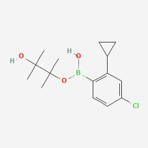 3-Hydroxy-2,3-dimethylbutan-2-yl hydrogen (4-chloro-2-cyclopropylphenyl)boronate