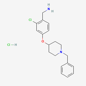 (4-((1-Benzylpiperidin-4-yl)oxy)-2-chlorophenyl)methanaminehydrochloride