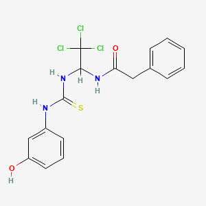 2-phenyl-N-(2,2,2-trichloro-1-{[(3-hydroxyphenyl)carbamothioyl]amino}ethyl)acetamide