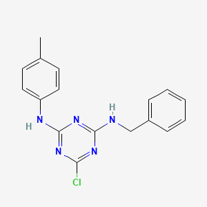 N-benzyl-6-chloro-N'-(4-methylphenyl)-1,3,5-triazine-2,4-diamine