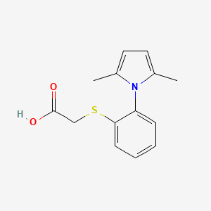 {[2-(2,5-dimethyl-1H-pyrrol-1-yl)phenyl]sulfanyl}acetic acid