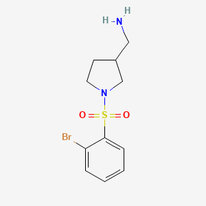 (1-((2-Bromophenyl)sulfonyl)pyrrolidin-3-yl)methanamine