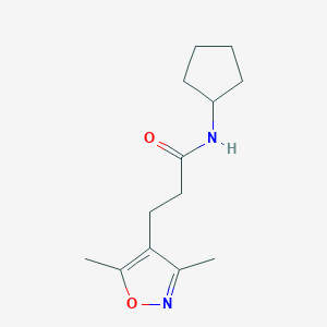 n-Cyclopentyl-3-(3,5-dimethylisoxazol-4-yl)propanamide