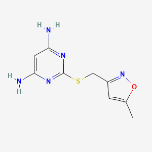 2-(((5-Methylisoxazol-3-yl)methyl)thio)pyrimidine-4,6-diamine