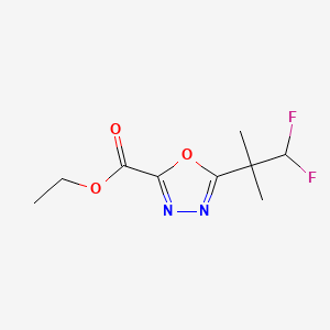 Ethyl 5-(1,1-difluoro-2-methylpropan-2-yl)-1,3,4-oxadiazole-2-carboxylate