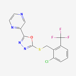 molecular formula C14H8ClF3N4OS B15538307 Yaddle1 