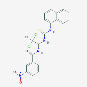 3-nitro-N-{2,2,2-trichloro-1-[(naphthalen-1-ylcarbamothioyl)amino]ethyl}benzamide