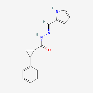 2-phenyl-N'-[(E)-1H-pyrrol-2-ylmethylidene]cyclopropanecarbohydrazide