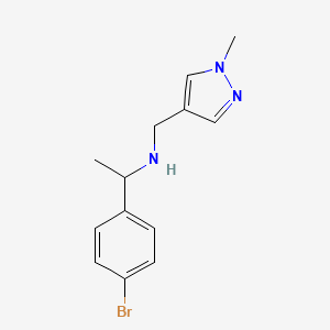 1-(4-Bromophenyl)-N-((1-methyl-1h-pyrazol-4-yl)methyl)ethan-1-amine